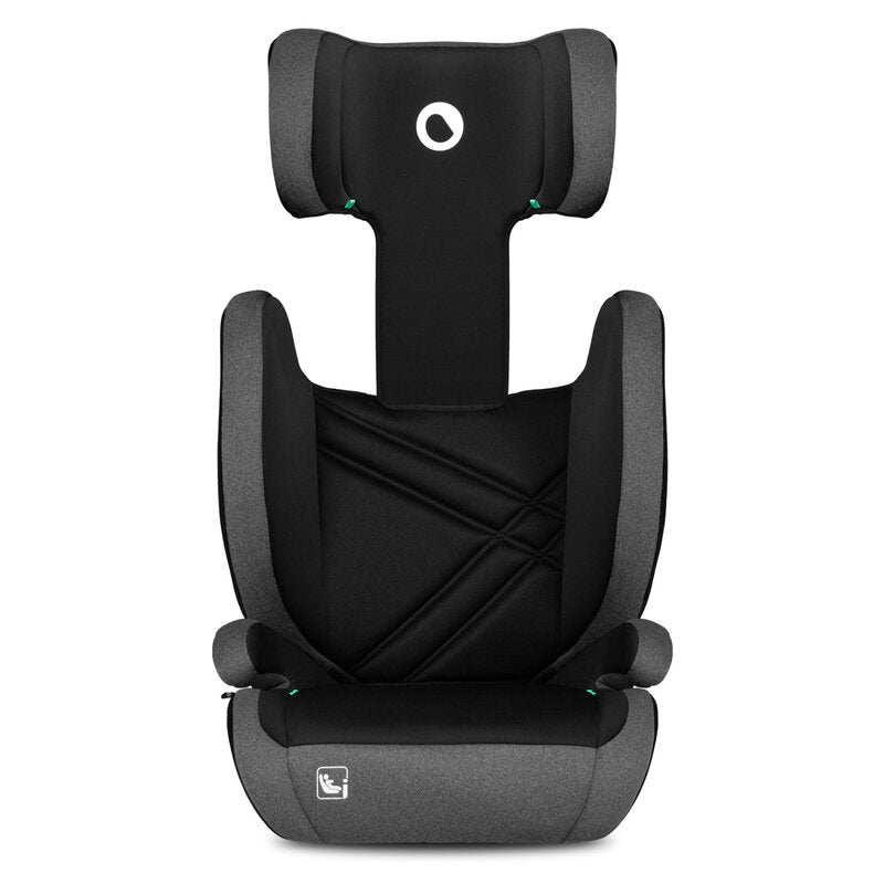 Scaun auto, Lionelo, Hugo i-Size, Universal, Orientare in directia sensului de mers, Reglabil, Conform standardului de securitate R129, 100-150 cm, 4-12 ani, Gri