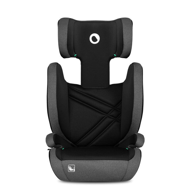 Scaun auto, Lionelo, Hugo i-Size, Universal, Orientare in directia sensului de mers, Reglabil, Conform standardului de securitate R129, 100-150 cm, 4-12 ani, Gri