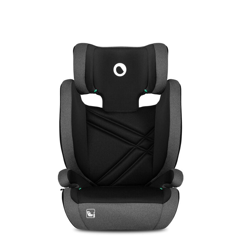 Scaun auto, Lionelo, Hugo i-Size, Universal, Orientare in directia sensului de mers, Reglabil, Conform standardului de securitate R129, 100-150 cm, 4-12 ani, Gri