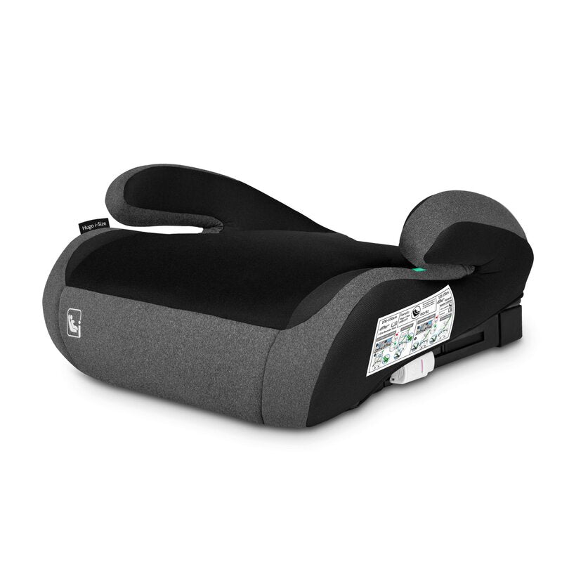 Scaun auto, Lionelo, Hugo i-Size, Universal, Orientare in directia sensului de mers, Reglabil, Conform standardului de securitate R129, 100-150 cm, 4-12 ani, Gri