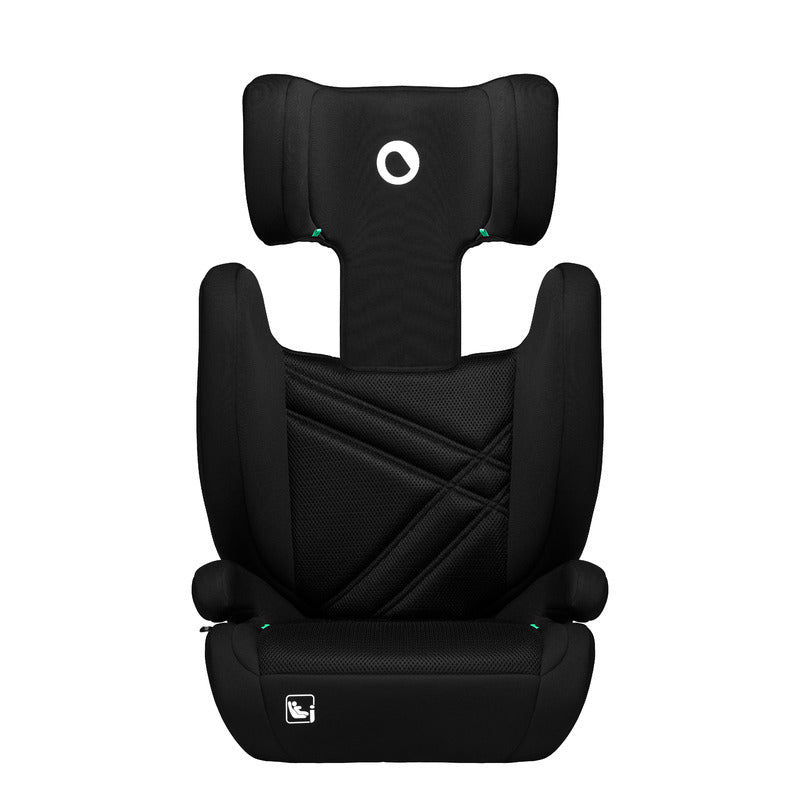 Scaun auto, Lionelo, Hugo i-Size, Universal, Orientare in directia sensului de mers, Reglabil, Conform standardului de securitate R129, 100-150 cm, 4-12 ani, Negru - gogobaby.ro