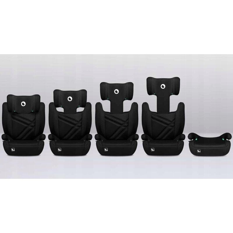Scaun auto, Lionelo, Hugo i-Size, Universal, Orientare in directia sensului de mers, Reglabil, Conform standardului de securitate R129, 100-150 cm, 4-12 ani, Negru - gogobaby.ro