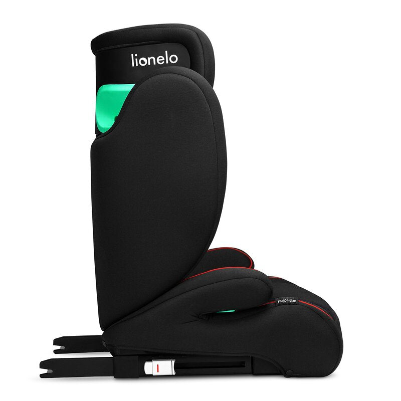 Scaun auto, Lionelo, Hugo i-Size, Universal, Orientare in directia sensului de mers, Reglabil, Conform standardului de securitate R129, 100-150 cm, 4-12 ani, Rosu - gogobaby.ro