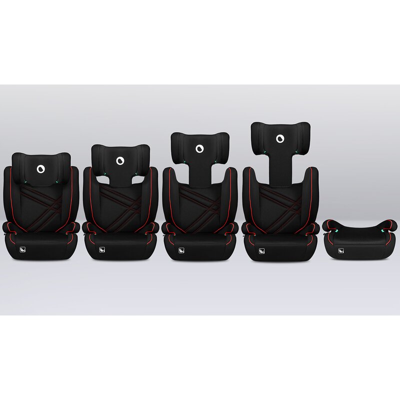 Scaun auto, Lionelo, Hugo i-Size, Universal, Orientare in directia sensului de mers, Reglabil, Conform standardului de securitate R129, 100-150 cm, 4-12 ani, Rosu - gogobaby.ro