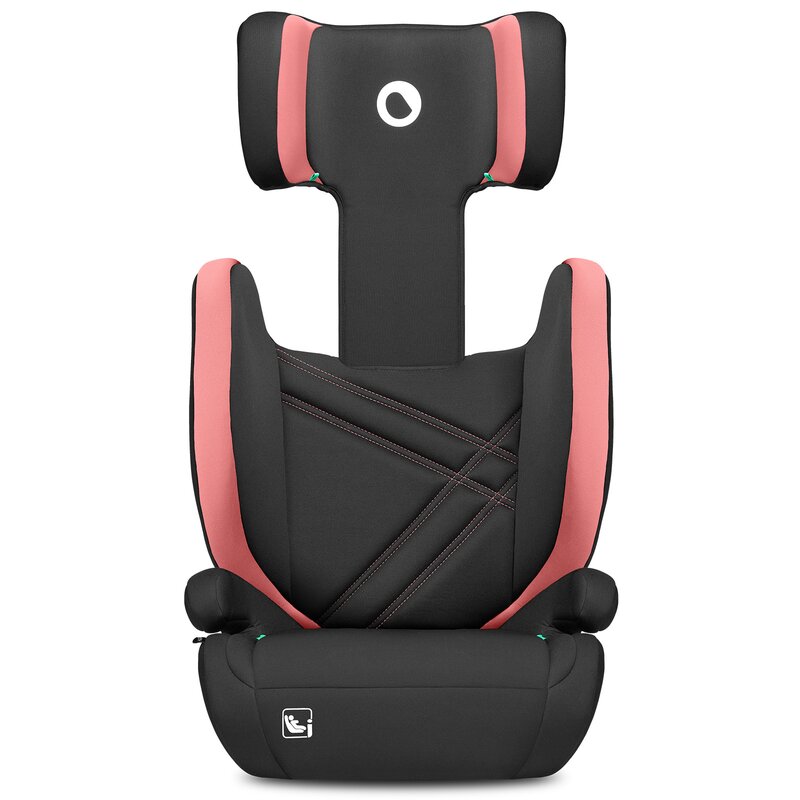 Scaun auto, Lionelo, Hugo i-Size, Universal, Orientare in directia sensului de mers, Reglabil, Conform standardului de securitate R129, 100-150 cm, 4-12 ani, Roz