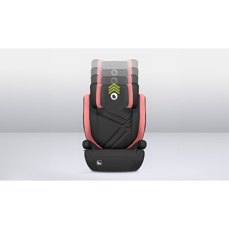Scaun auto, Lionelo, Hugo i-Size, Universal, Orientare in directia sensului de mers, Reglabil, Conform standardului de securitate R129, 100-150 cm, 4-12 ani, Roz - gogobaby.ro