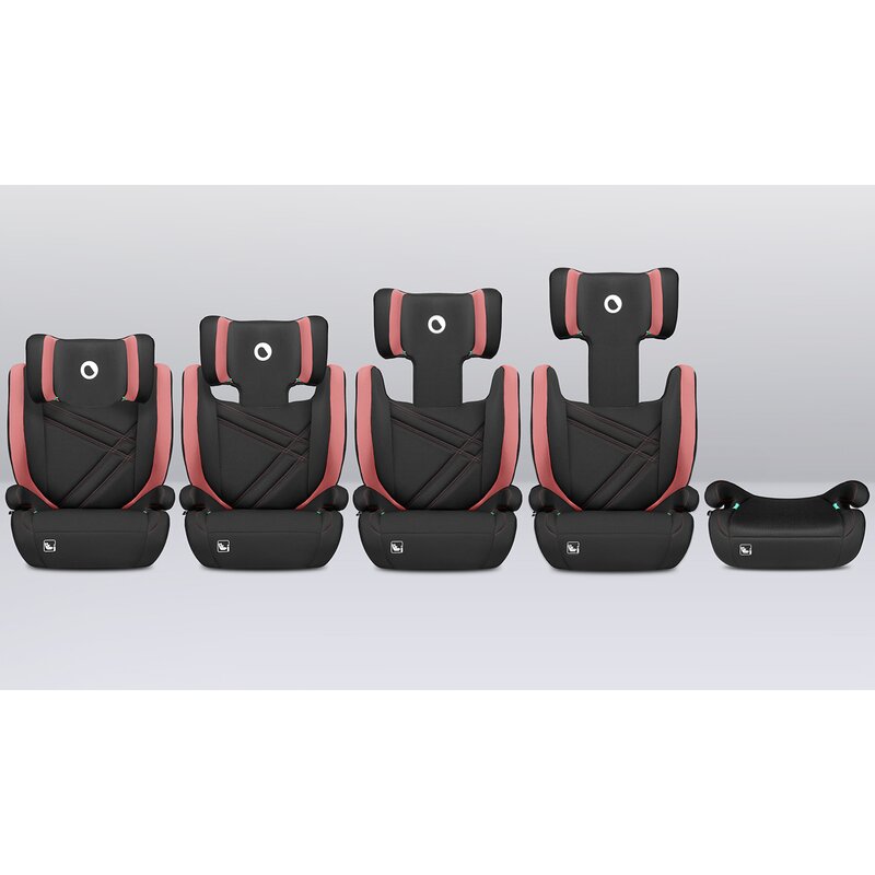 Scaun auto, Lionelo, Hugo i-Size, Universal, Orientare in directia sensului de mers, Reglabil, Conform standardului de securitate R129, 100-150 cm, 4-12 ani, Roz - gogobaby.ro