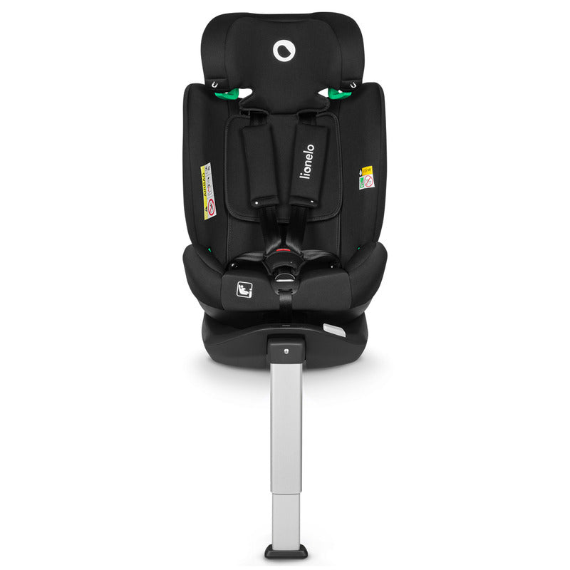 Scaun auto, Lionelo, i-Size Braam, 0-36 Kg, 40-150 cm, Cu isofix si picior de fixare, Protectie laterala, Rotire 360 grade, Ajustare spatar in 5 pozitii, Tetiera reglabila in 14 trepte, Conform cu standardul european de securitate R129, Negru