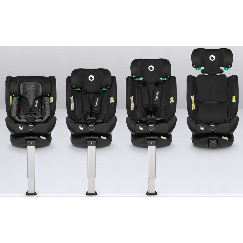 Scaun auto, Lionelo, i-Size Braam, 0-36 Kg, 40-150 cm, Cu isofix si picior de fixare, Protectie laterala, Rotire 360 grade, Ajustare spatar in 5 pozitii, Tetiera reglabila in 14 trepte, Conform cu standardul european de securitate R129, Negru - gogobaby.ro