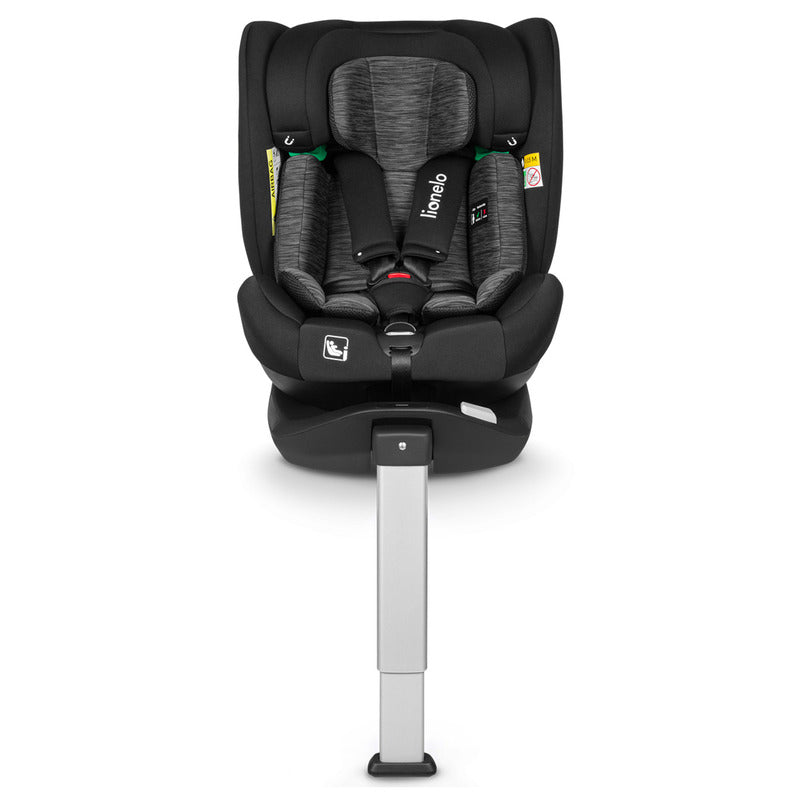 Scaun auto, Lionelo, i-Size Braam, 0-36 Kg, 40-150 cm, Cu isofix si picior de fixare, Protectie laterala, Rotire 360 grade, Ajustare spatar in 5 pozitii, Tetiera reglabila in 14 trepte, Conform cu standardul european de securitate R129, Negru