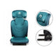 Scaun auto i-Size, Lionelo, Neal, Spatar reglabil in 3 pozitii, Tetiera in 14 pozitii, Suport sticla inclus, 15-36 Kg, 100-150 cm, Cu Isofix, Conform ECE R129, Verde