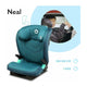 Scaun auto i-Size, Lionelo, Neal, Spatar reglabil in 3 pozitii, Tetiera in 14 pozitii, Suport sticla inclus, 15-36 Kg, 100-150 cm, Cu Isofix, Conform ECE R129, Verde