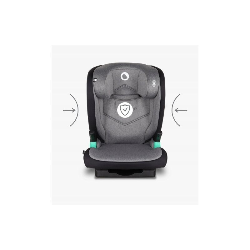 Scaun auto i-Size, Lionelo, Neal, Spatar reglabil in 3 pozitii, Tetiera in 14 pozitii, Suport sticla inclus, 15-36 Kg, 100-150 cm, Cu Isofix, Conform ECE R129, Gri - gogobaby.ro