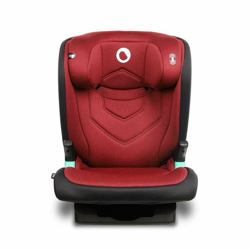 Scaun auto i-Size, Lionelo, Neal, Spatar reglabil in 3 pozitii, Tetiera in 14 pozitii, Suport sticla inclus, 15-36 Kg, 100-150 cm, Cu Isofix, Conform ECE R129, Rosu