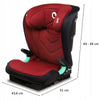 Scaun auto, Lionelo, Neal Burgundy, Spatar reglabil, Baza i-size, 15-36 Kg, cu Isofix, Conform cu standardul european de securitate ECE R129, Rosu