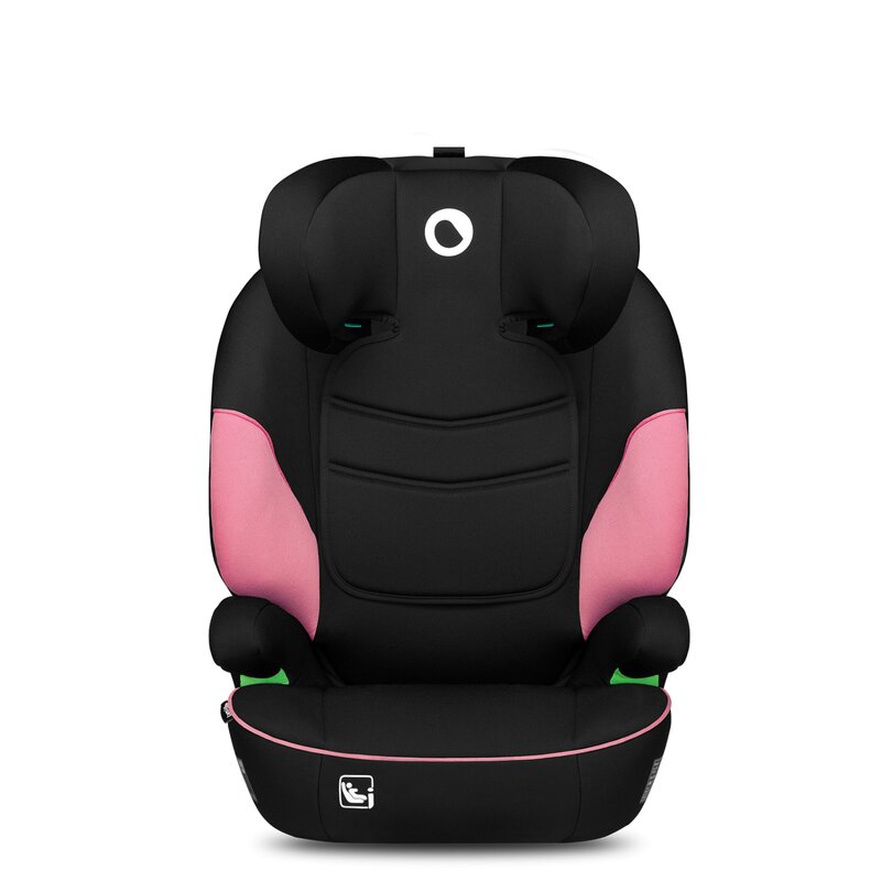 Scaun auto, Lionelo, Lars i-Size, Cu tetiera reglabila in 10 pozitii, Cu pozitionare spre sensul de mers, 15-36 Kg, 100-150 cm, Conform cu standardul european de securitate ECE R129/03, Roz