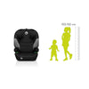 Scaun auto, Lionelo, Lars i-Size, Cu tetiera reglabila in 10 pozitii, Cu pozitionare spre sensul de mers, 15-36 Kg, 100-150 cm, Conform cu standardul european de securitate ECE R129/03, Negru/Gri