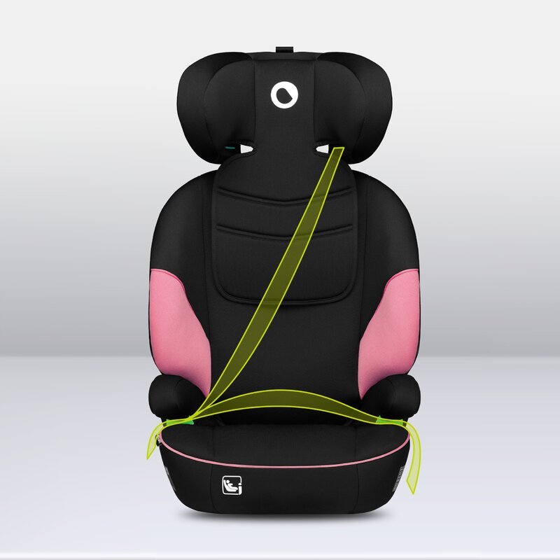 Scaun auto, Lionelo, Lars i-Size, Cu tetiera reglabila in 10 pozitii, Cu pozitionare spre sensul de mers, 15-36 Kg, 100-150 cm, Conform cu standardul european de securitate ECE R129/03, Roz