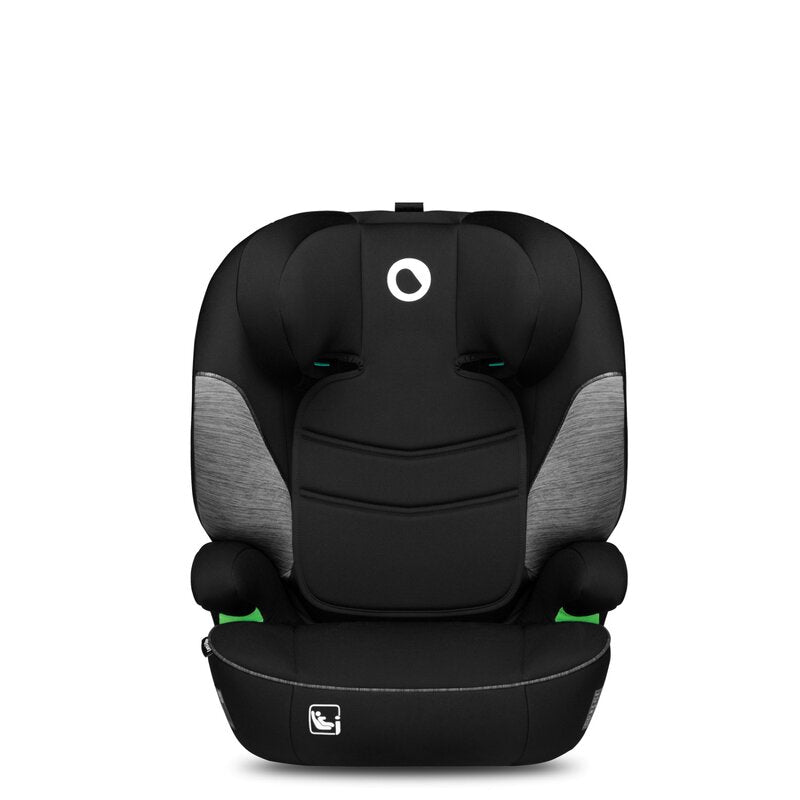 Scaun auto, Lionelo, Lars i-Size, Cu tetiera reglabila in 10 pozitii, Cu pozitionare spre sensul de mers, 15-36 Kg, 100-150 cm, Conform cu standardul european de securitate ECE R129/03, Negru/Gri