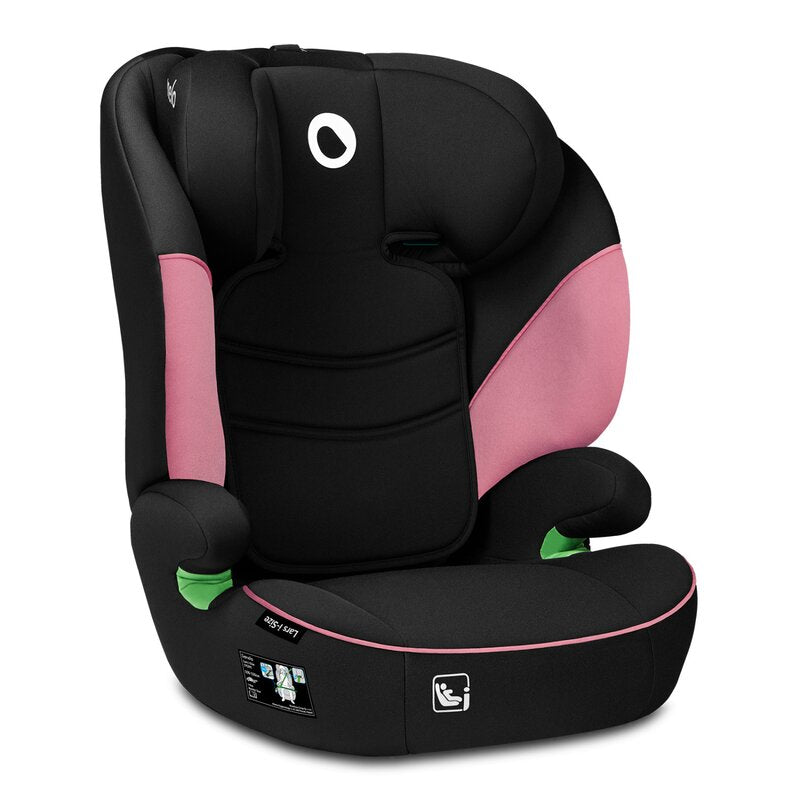 Scaun auto, Lionelo, Lars i-Size, Cu tetiera reglabila in 10 pozitii, Cu pozitionare spre sensul de mers, 15-36 Kg, 100-150 cm, Conform cu standardul european de securitate ECE R129/03, Roz - gogobaby.ro