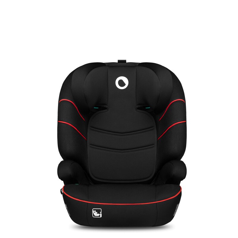 Scaun auto, Lionelo, Lars i-Size, Cu tetiera reglabila in 10 pozitii, Cu pozitionare spre sensul de mers, 15-36 Kg, 100-150 cm, Conform cu standardul european de securitate ECE R129/03, Negru/Rosu