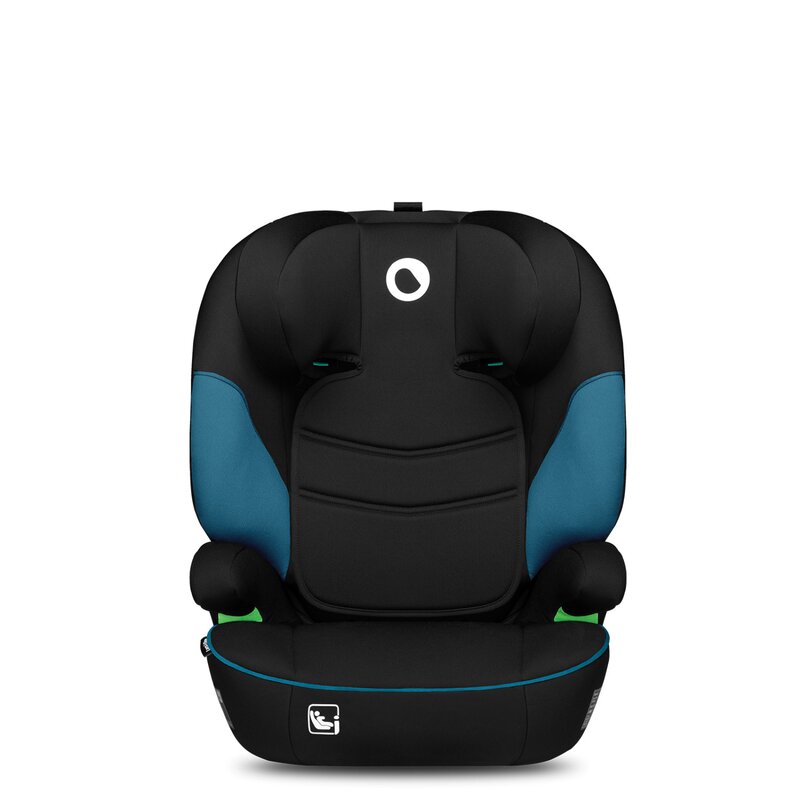 Scaun auto, Lionelo, Lars i-Size, Cu tetiera reglabila in 10 pozitii, Cu pozitionare spre sensul de mers, 15-36 Kg, 100-150 cm, Conform cu standardul european de securitate ECE R129/03, Negru/Albastru - gogobaby.ro