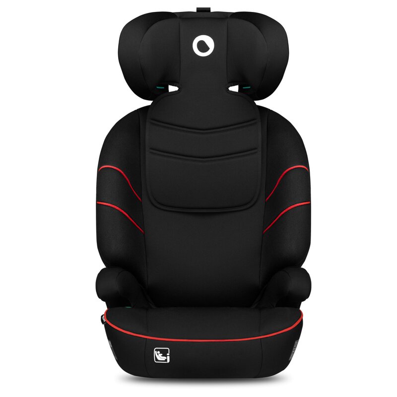 Scaun auto, Lionelo, Lars i-Size, Cu tetiera reglabila in 10 pozitii, Cu pozitionare spre sensul de mers, 15-36 Kg, 100-150 cm, Conform cu standardul european de securitate ECE R129/03, Negru/Rosu