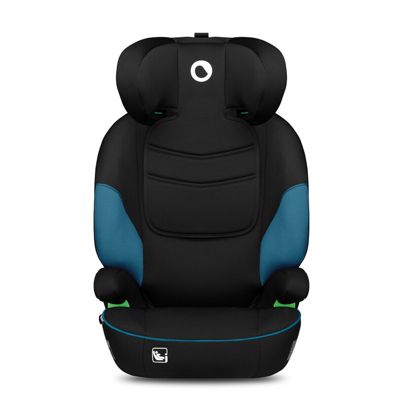 Scaun auto, Lionelo, Lars i-Size, Cu tetiera reglabila in 10 pozitii, Cu pozitionare spre sensul de mers, 15-36 Kg, 100-150 cm, Conform cu standardul european de securitate ECE R129/03, Negru/Albastru - gogobaby.ro