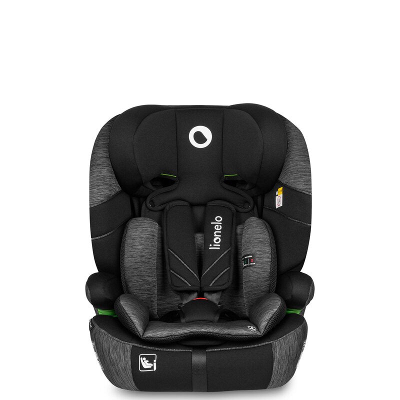 Scaun auto, Lionelo, Levi One i-Size, Universal, Instalare FWF, Cu tetiera reglabila in 10 pozitii, Cu spatar detasabil, 76-150 cm, Conform cu R129, Gri - gogobaby.ro