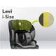 Scaun auto, Lionelo, Levi One i-Size, Universal, Instalare FWF, Cu tetiera reglabila in 10 pozitii, Cu spatar detasabil, 76-150 cm, Conform cu R129, Gri