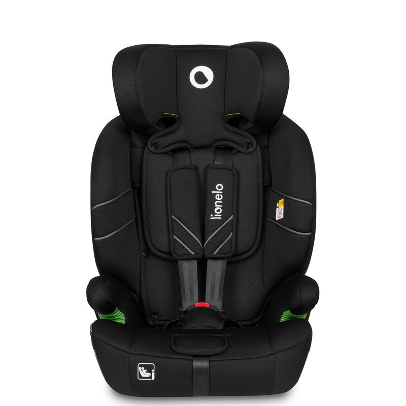 Scaun auto, Lionelo, Levi One i-Size, Universal, Instalare FWF, Cu tetiera reglabila in 10 pozitii, Cu spatar detasabil, 76-150 cm, Conform cu R129, Negru - gogobaby.ro