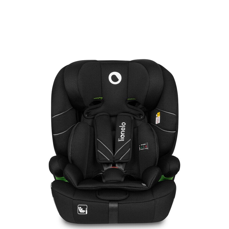 Scaun auto, Lionelo, Levi One i-Size, Universal, Instalare FWF, Cu tetiera reglabila in 10 pozitii, Cu spatar detasabil, 76-150 cm, Conform cu R129, Negru - gogobaby.ro