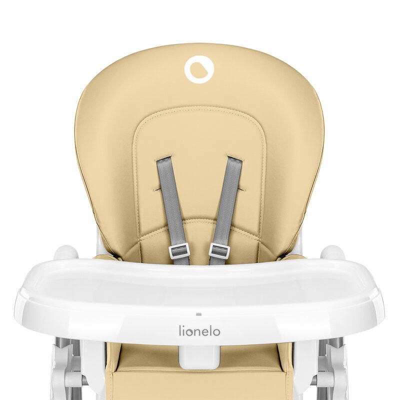 Scaun de masa, Lionelo, Linn Plus, Reglabil, 6 Pozitii pe inaltime, Spatar reglabil in 3 pozitii, Din metal, Conform cu standardul europeane de securitate EN14988, Bej - gogobaby.ro