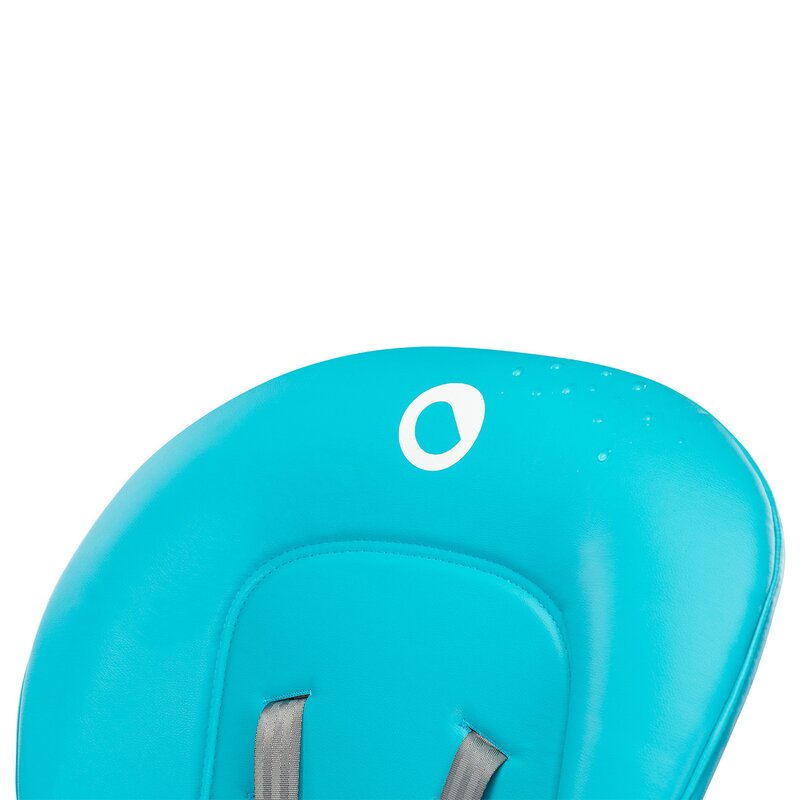 Scaun de masa, Lionelo, Linn Plus, Reglabil, 6 Pozitii pe inaltime, Spatar reglabil in 3 pozitii, Din metal, Conform cu standardul europeane de securitate EN14988, Turcoaz - gogobaby.ro