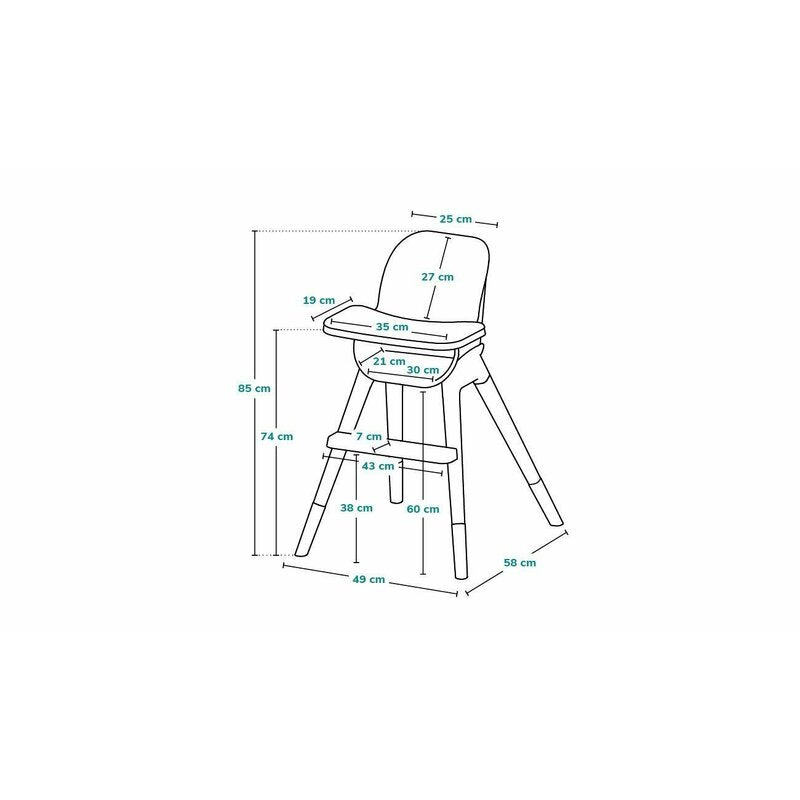 Scaun de masa, Lionelo, Koen, Din fag, 2 in 1, Transformabil, Sustine 30 kg, 6 luni+, Conform cu standardul european de securitate EN14988, Albastru - gogobaby.ro