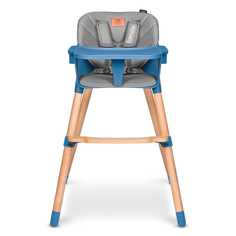 Scaun de masa, Lionelo, Koen, Din fag, 2 in 1, Transformabil, Sustine 30 kg, 6 luni+, Conform cu standardul european de securitate EN14988, Albastru - gogobaby.ro