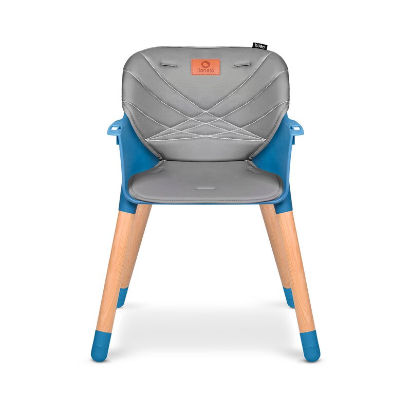 Scaun de masa, Lionelo, Koen, Din fag, 2 in 1, Transformabil, Sustine 30 kg, 6 luni+, Conform cu standardul european de securitate EN14988, Albastru - gogobaby.ro