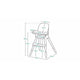 Scaun de masa, Lionelo, Koen, Din fag, 2 in 1, Transformabil, Sustine 30 kg, 6 luni+, Conform cu standardul european de securitate EN14988, Gri