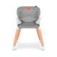 Scaun de masa, Lionelo, Koen, Din fag, 2 in 1, Transformabil, Sustine 30 kg, 6 luni+, Conform cu standardul european de securitate EN14988, Gri