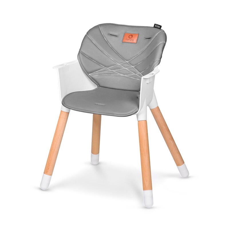 Scaun de masa, Lionelo, Koen, Din fag, 2 in 1, Transformabil, Sustine 30 kg, 6 luni+, Conform cu standardul european de securitate EN14988, Gri - gogobaby.ro