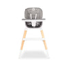 Scaun de masa, Lionelo, Mona, 4 in 1, Transformabil, Reglabil in inaltime in 3 pozitii, Conform cu standardele europene de securitate EN14988, EN16120, Stone