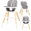 Scaun de masa, Lionelo, Mona, 4 in 1, Transformabil, Reglabil in inaltime in 3 pozitii, Conform cu standardele europene de securitate EN14988, EN16120, Stone
