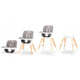 Scaun de masa, Lionelo, Mona, 4 in 1, Transformabil, Reglabil in inaltime in 3 pozitii, Conform cu standardele europene de securitate EN14988, EN16120, Stone