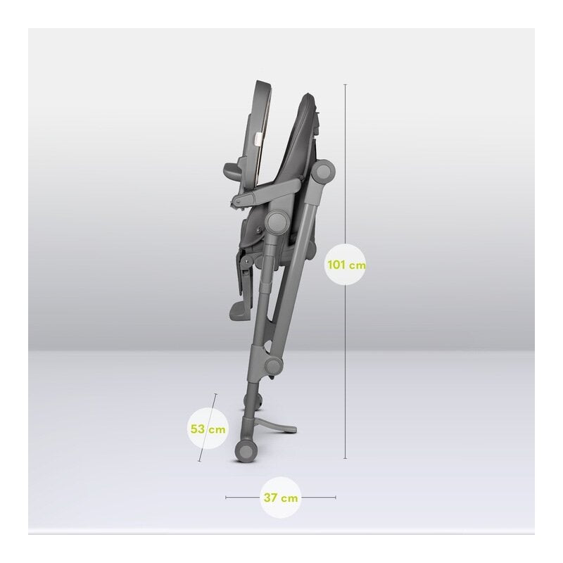 Scaun de masa, Lionelo, Cora Plus, Multifunctional, Reglabil in 4 pozitii pe inaltime, Spatar reglabil in 3 pozitii, Cu bara de jucarii, Pliabil, Conform cu standardul european de securitate EN14988, Verde