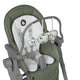 Scaun de masa, Lionelo, Cora Plus, Multifunctional, Reglabil in 4 pozitii pe inaltime, Spatar reglabil in 3 pozitii, Cu bara de jucarii, Pliabil, Conform cu standardul european de securitate EN14988, Verde