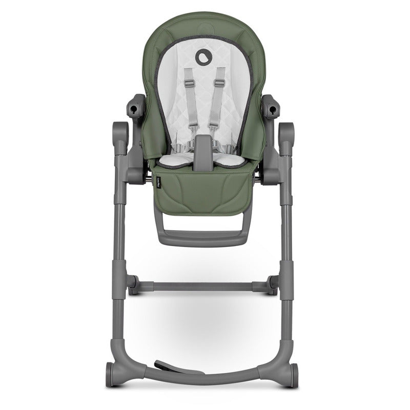 Scaun de masa, Lionelo, Cora Plus, Multifunctional, Reglabil in 4 pozitii pe inaltime, Spatar reglabil in 3 pozitii, Cu bara de jucarii, Pliabil, Conform cu standardul european de securitate EN14988, Verde