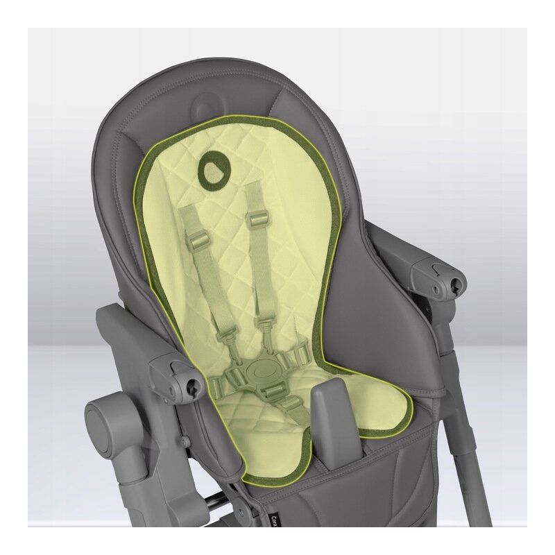 Scaun de masa, Lionelo, Cora Plus, Multifunctional, Reglabil in 4 pozitii pe inaltime, Spatar reglabil in 3 pozitii, Cu bara de jucarii, Pliabil, Conform cu standardul european de securitate EN14988, Verde
