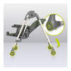 Scaun de masa si balansoar, Lionelo, Laurice, 2 in 1, Transformabil, Multifunctional, Inaltime si spatar reglabile, Cu melodii de leagan, 0 luni+, Conform cu standardele europene de securitate EN 14988, EN 16120, Verde