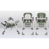 Scaun de masa si balansoar, Lionelo, Laurice, 2 in 1, Transformabil, Multifunctional, Inaltime si spatar reglabile, Cu melodii de leagan, 0 luni+, Conform cu standardele europene de securitate EN 14988, EN 16120, Verde