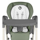 Scaun de masa si balansoar, Lionelo, Laurice, 2 in 1, Transformabil, Multifunctional, Inaltime si spatar reglabile, Cu melodii de leagan, 0 luni+, Conform cu standardele europene de securitate EN 14988, EN 16120, Verde